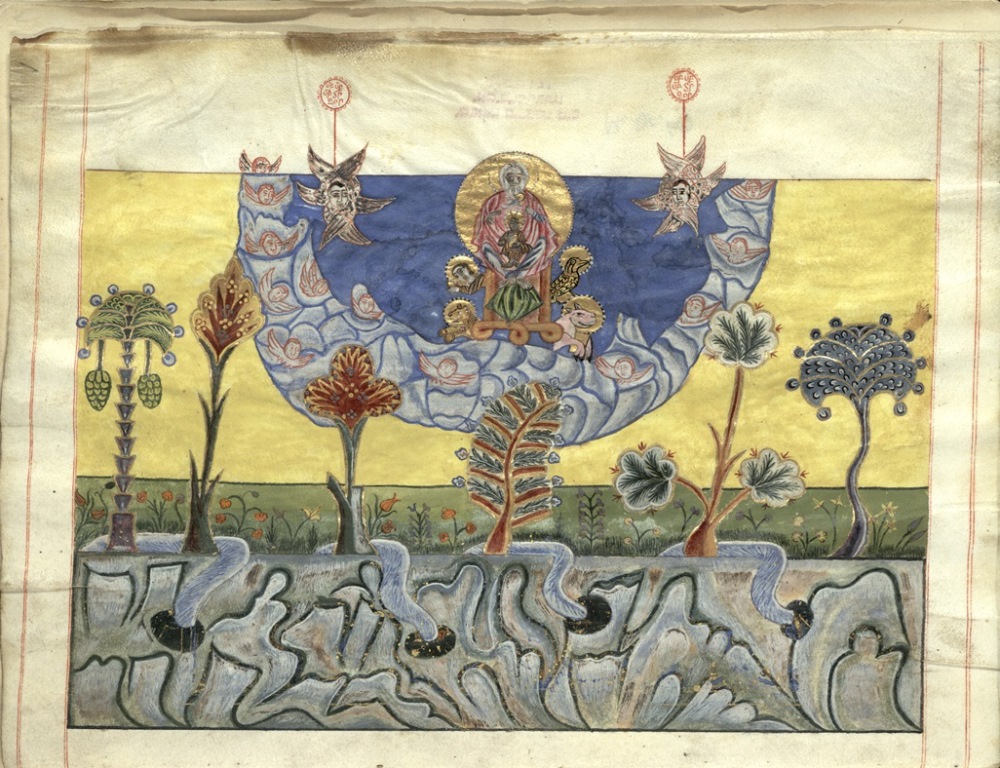 Paradise, opening page of an illuminated Armenian manuscript of the History of the World, 1693, NLI